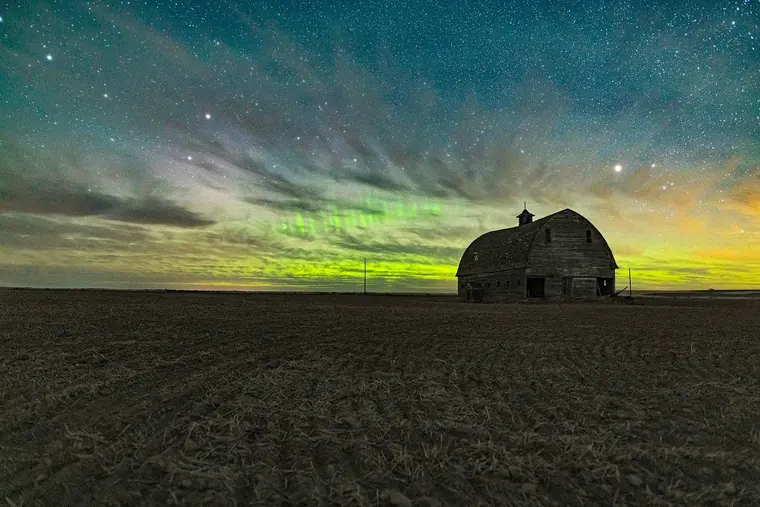 Old Round Top Barn Northern Lights