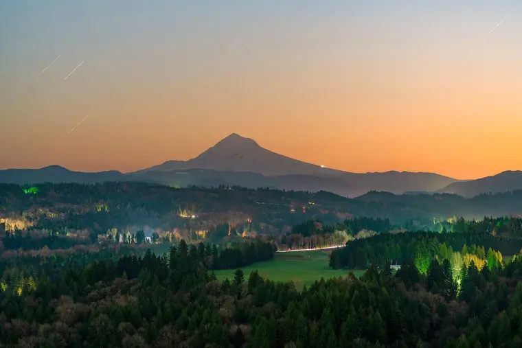 Mount Hood Moonrise Jonsrud Viewpoint