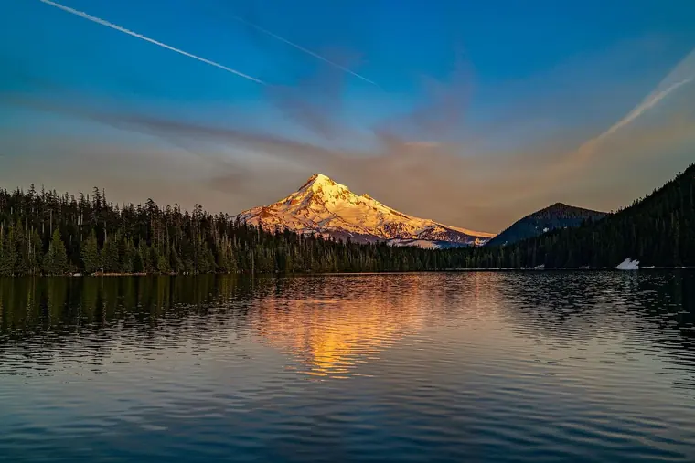 Mount Hood Alpine Glow Golden Hour