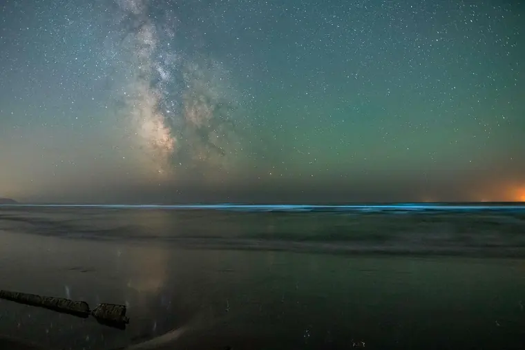 Milky Way - Green Airglow - Bioluminescence August 2021